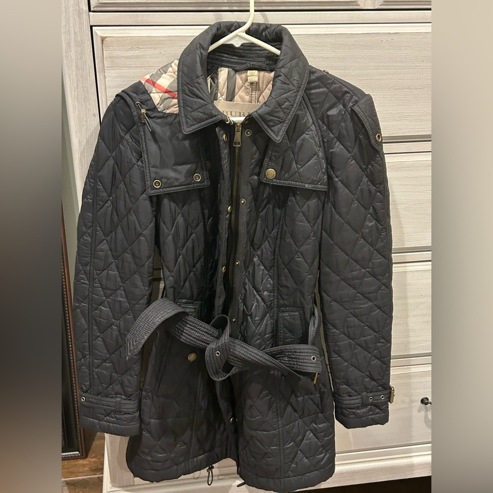 ❌❌SOLD❌❌Burberry Brit Finsbridge Long Quilted Coat w/ Belt